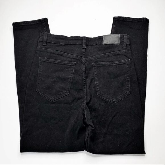 Zara High Waist Skinny Vintage Jeans Black Size 8 Stretch Denim - Picture 5 of 10